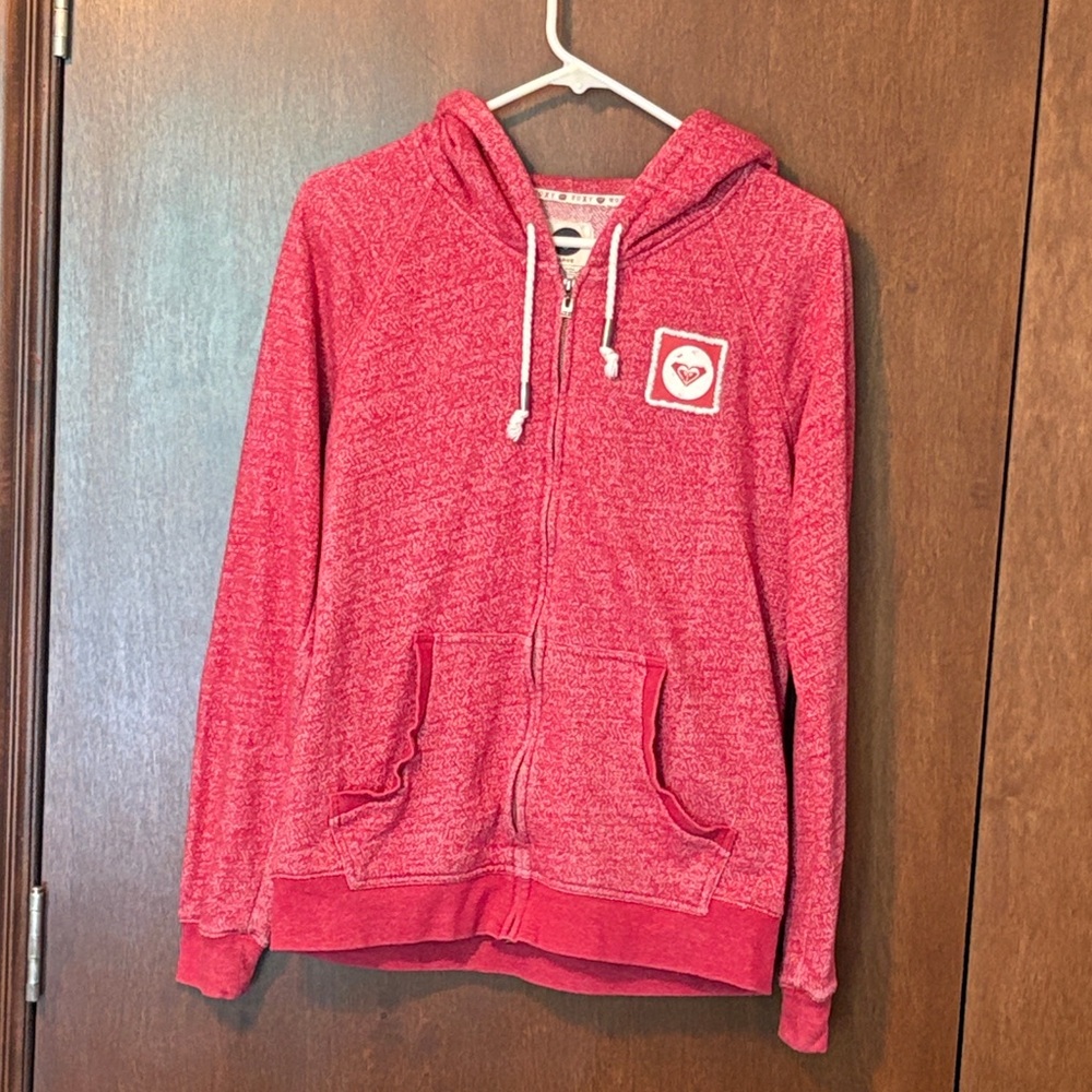 Roxy Red Zip-Up Hoodie